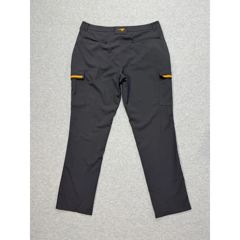 Castore McLaren F1 Team Cargo Pants Mens 34R Anthracite Gray Papaya Orange Logo
